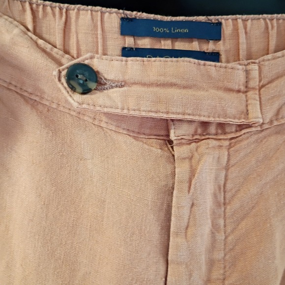 Rachel Rachel Roy Pants Womens Medium Orange 100% Linen Cargo Elastic  Waist - Picture 10 of 10